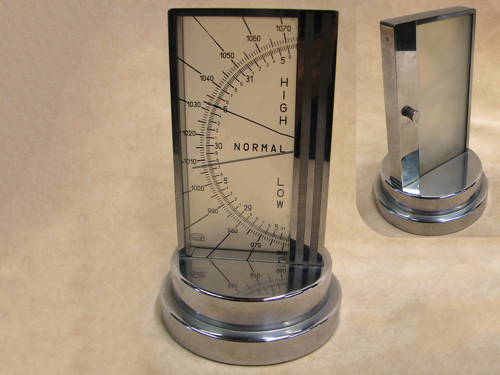 Rare 1930's Zeiss Ikon Art Deco period desk barometer